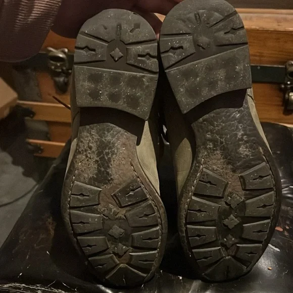 ARMANI DISTRESSED LEATHER COMBAT BOOTS SIZE EURO 43 US SIZE 9.5-10 - Picture 6 of 7